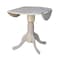 International Concepts Square Dual Drop Leaf Table, 36 in, Unfinished, 36 W, 36 L, 30 in H, Wood, Unfinished T-36DP - alternate 7